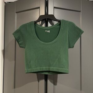 American eagle brand ribbed athletic cropped top